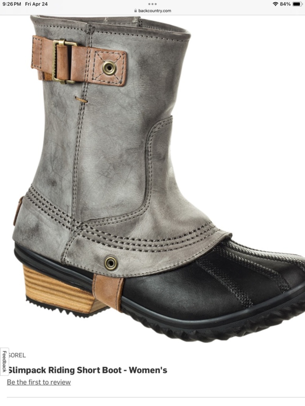 Sorel Slimpack Short Riding Boots in Gray and Black